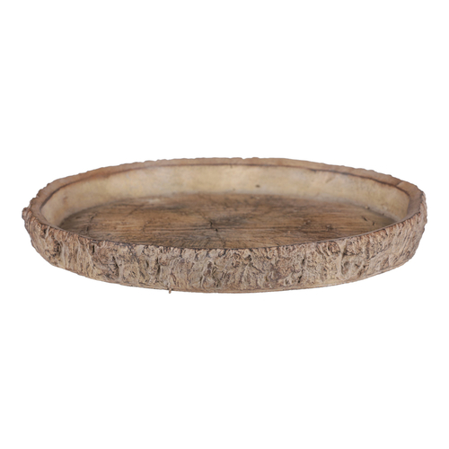 Tác betonový - dekor dřevěné kůry, vel. L