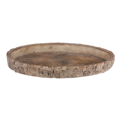 Tác betonový - dekor dřevěné kůry, vel. L