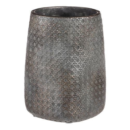 Váza betonová - s mozaikou, barva šedá