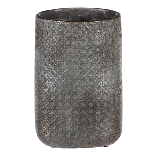 Váza betonová - s mozaikou, barva šedá