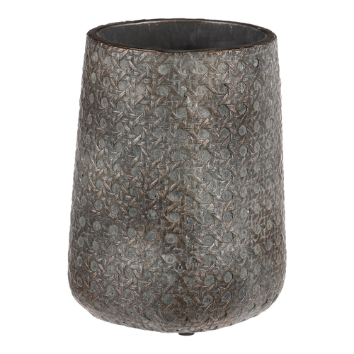 Váza betonová - s mozaikou, barva šedá