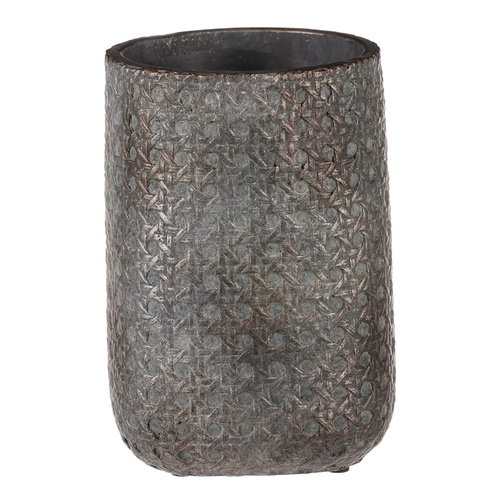 Váza betonová - s mozaikou, barva šedá