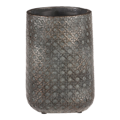 Váza betonová - s mozaikou, barva šedá