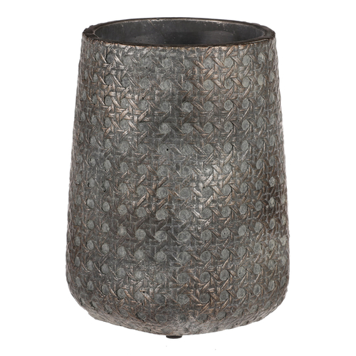 Váza betonová - s mozaikou, barva šedá