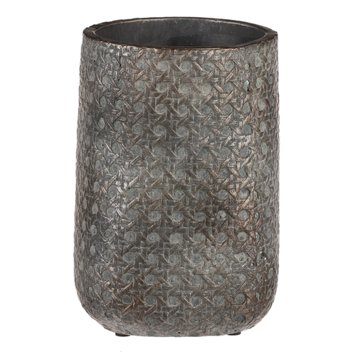 Váza betonová - s mozaikou, barva šedá