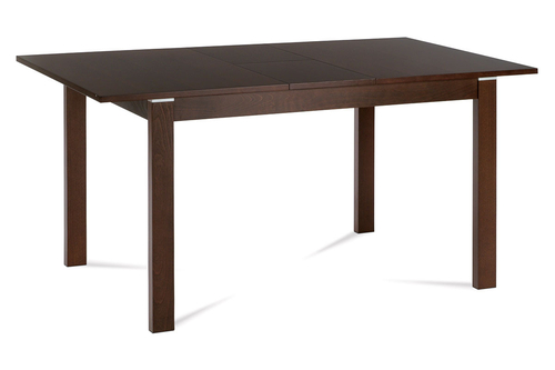 Jídelní stůl rozkládací 120+30x80x74 cm, deska MDF, dýha, nohy masiv, oŕech