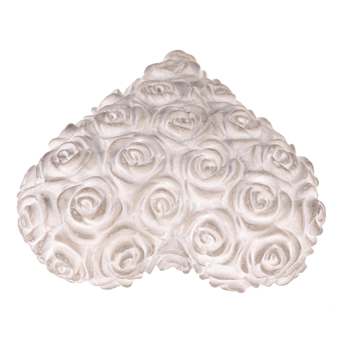 Srdce s růžemi - betonové, šedé