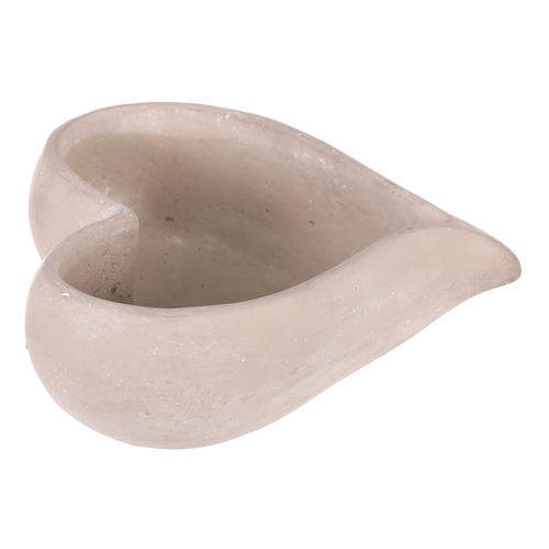 Obal na květiny - tvar srdce, beton, šedý