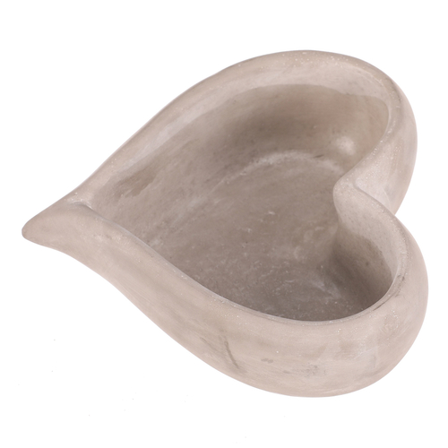 Obal na květiny - tvar srdce, beton, šedý