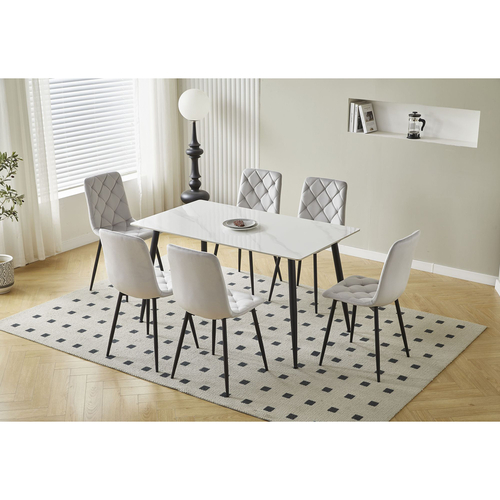 Jídelní stůl ADRIA 140x80 bílý mramor
