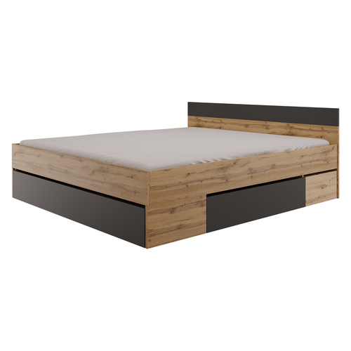 Multifunkční postel 180x200 COMBI dub Artisan/černá