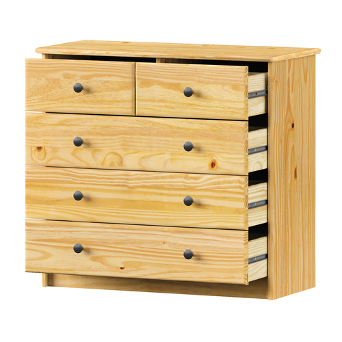 Prádelník 3 + 2 zásuvky 918K, kovové úchytky