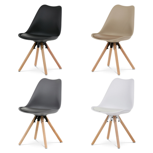 Jídelní židle, šedá, plast, CT-762 GREY