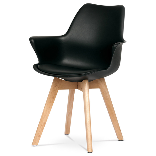 Jídelní židle, černá, plast, CT-771 BK