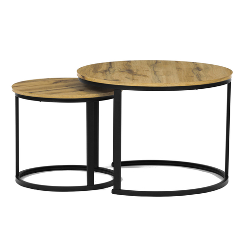 Konferenční stolek 70x70x51cm, mdf, divoký dub, CT-X7122 OAK