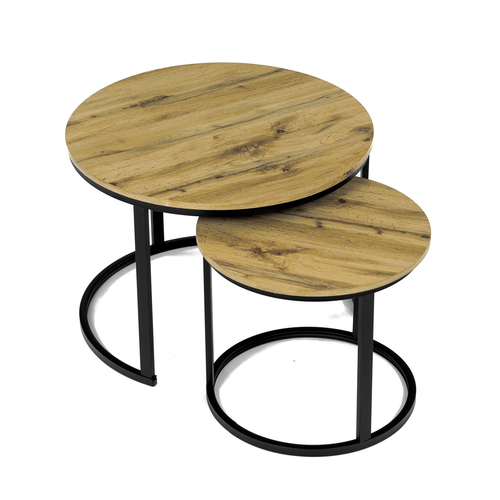 Konferenční stolek 70x70x51cm, mdf, divoký dub, CT-X7122 OAK