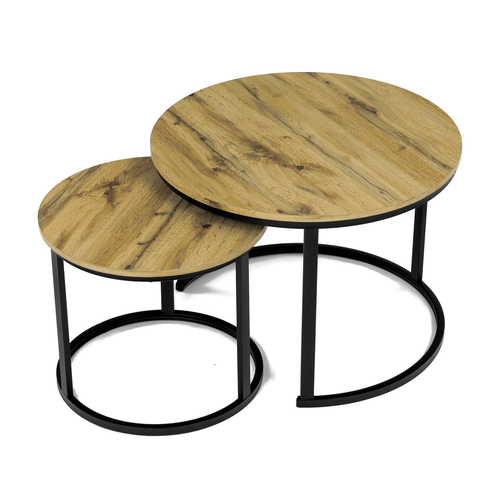 Konferenční stolek 70x70x51cm, mdf, divoký dub, CT-X7122 OAK