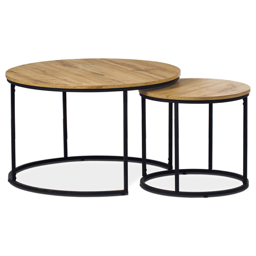 Konferenční stolek 70x70x51cm, mdf, divoký dub, CT-X7122 OAK