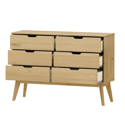 Komoda 3+3 zásuvky BONITO vosk