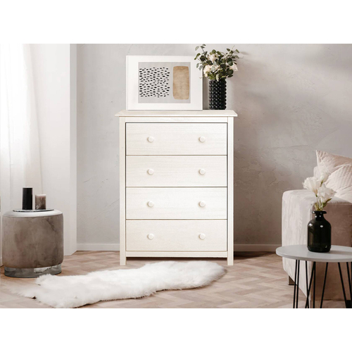 Komoda 4 zásuvky TORINO bílá