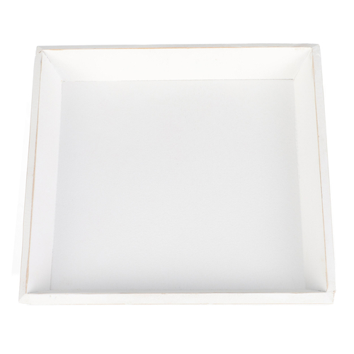 Tác dřevěný - čtvercový, barva bílá