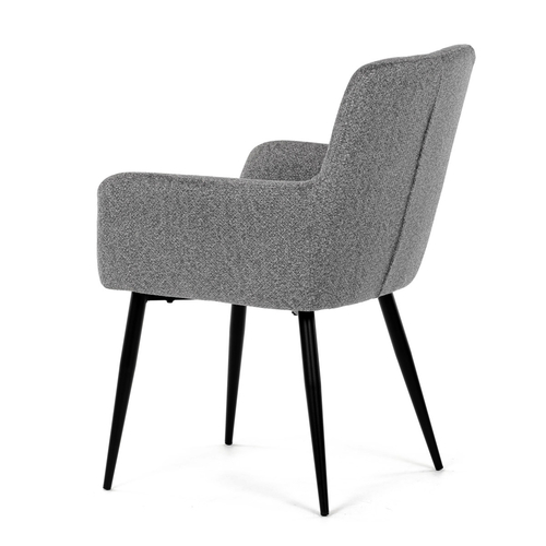 Jídelní židle, šedá, látka, DCH-P3146 SIL2