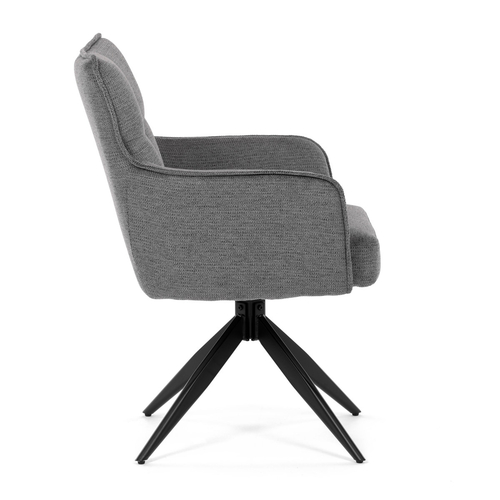 Jídelní židle, šedá, látka, DCH-P3170 GREY2