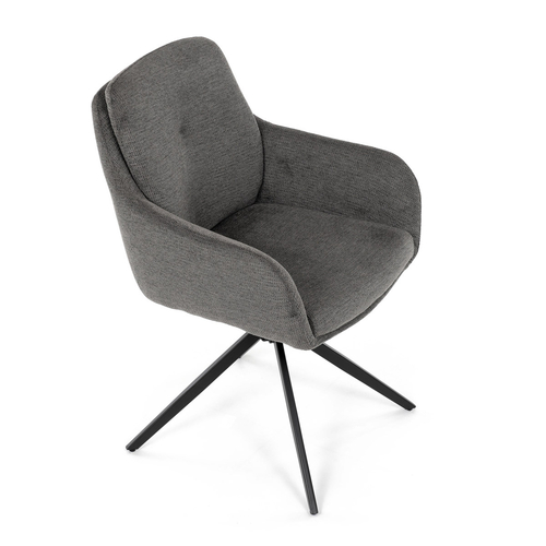 Jídelní židle, šedá, látka, DCH-P3174 GREY2