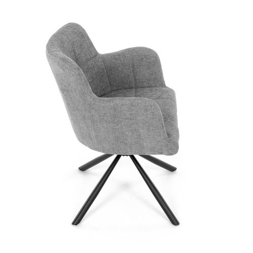 Jídelní židle, šedá, látka, DCH-T1122 GREY2