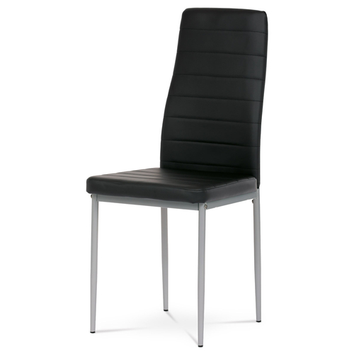 Jídelní židle, černá, ekokůže, DCL-377 BK