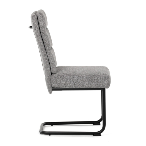 Jídelní židle, šedá, látka, DCL-P3107 SIL2
