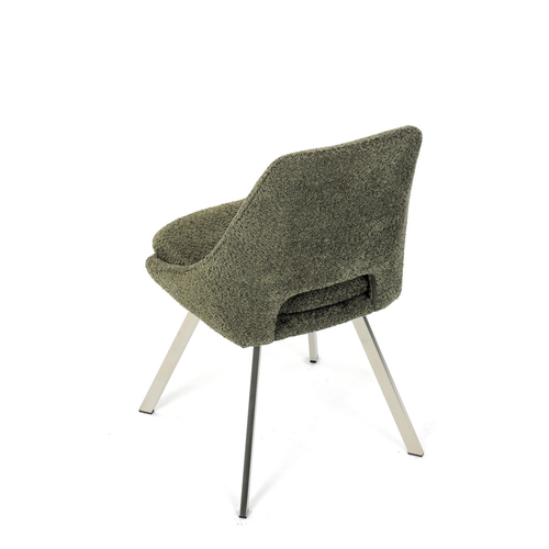 Jídelní židle, zelená, látka bouclé, DCL-W1174 GRN2