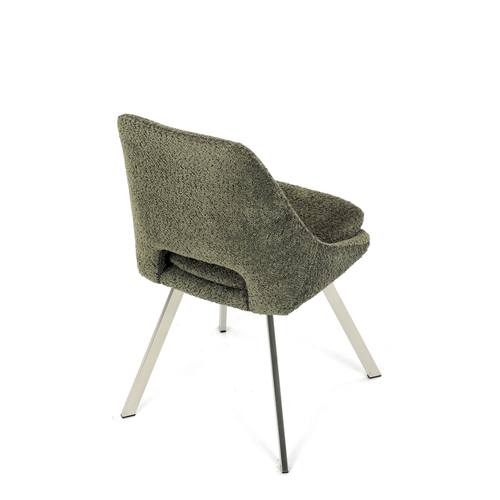 Jídelní židle, zelená, látka bouclé, DCL-W1174 GRN2