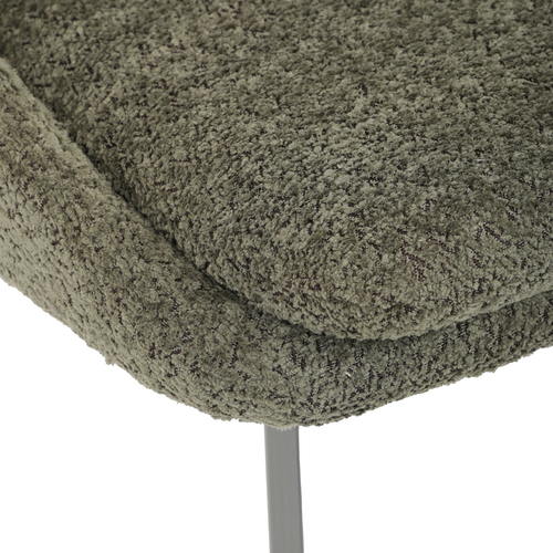 Jídelní židle, zelená, látka bouclé, DCL-W1174 GRN2