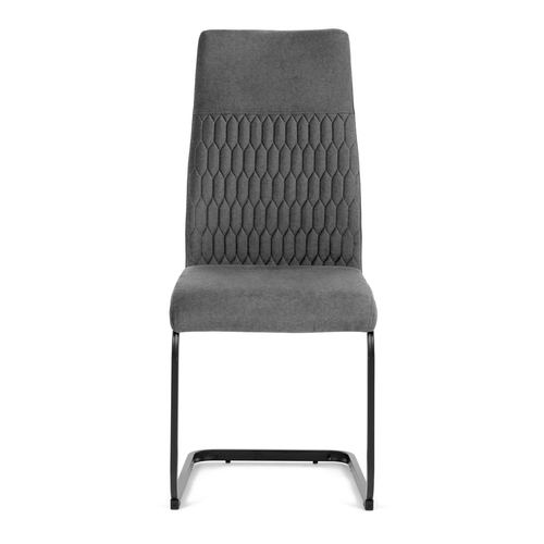 Jídelní židle, šedá, sametová látka, DCL-X7018 GREY2