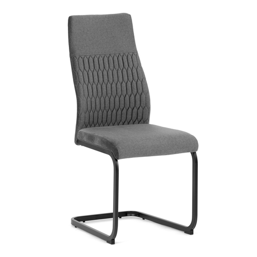Jídelní židle, šedá, sametová látka, DCL-X7018 GREY2