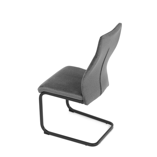Jídelní židle, šedá, sametová látka, DCL-X7018 GREY2