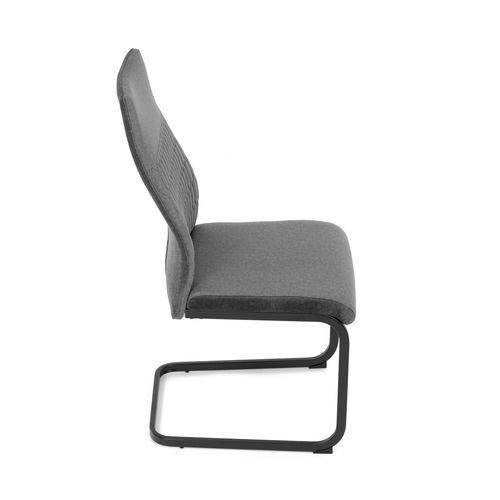 Jídelní židle, šedá, sametová látka, DCL-X7018 GREY2