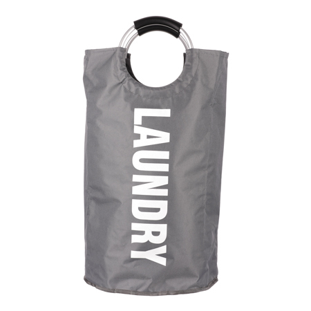 Koš na prádlo plátěný, barva tm.šedivá.