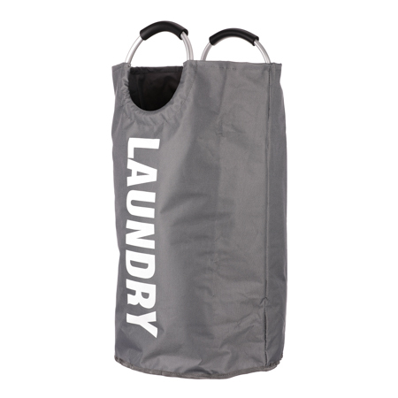 Koš na prádlo plátěný, barva tm.šedivá.