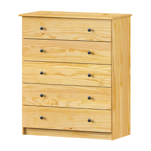 Komoda - 5 zásuvek 823K lak, kovové úchytky