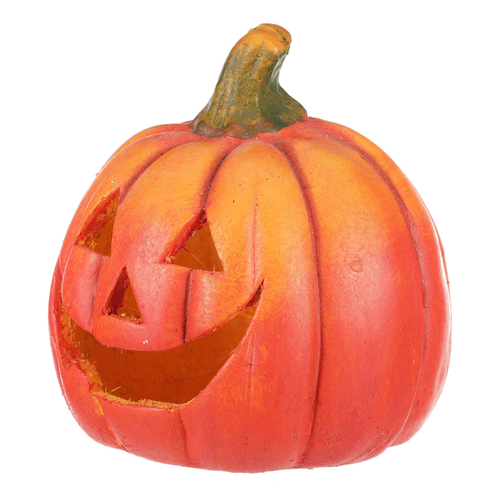 Dýně z terakoty - svícen, barva oranžovo-červená