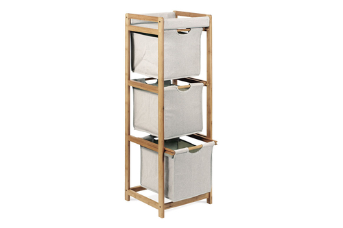 Regál, masiv, šedá, DR-012-3