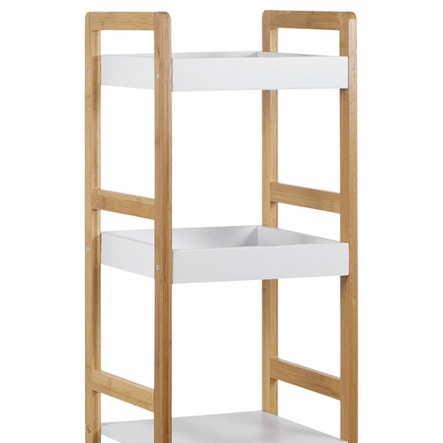 Regál, masiv, bílá, DR-013-4