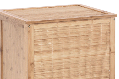 Koš na prádlo s textilní vložkou, masiv bambus, přírodní odstín