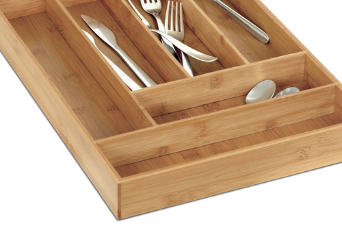 Pořadač na příbory - bambusový, barva přírodní