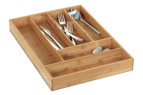 Pořadač na příbory - bambusový, barva přírodní