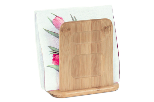 Stojan na papírové ubrousky - bambusový, barva přírodní