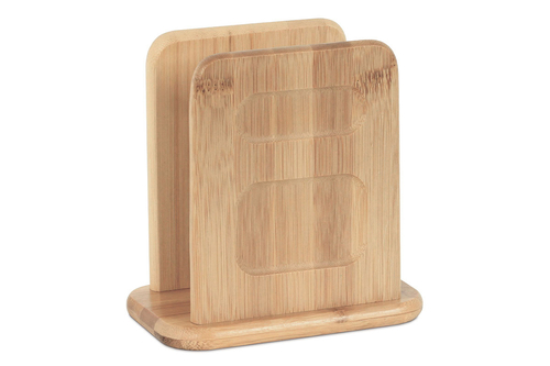 Stojan na papírové ubrousky - bambusový, barva přírodní