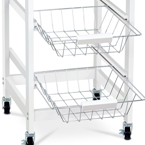 Regál, mdf, bílá, DR-043